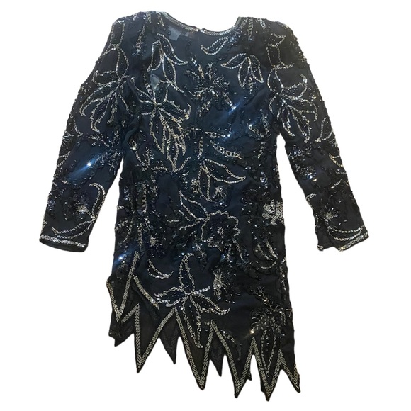 374 AJ Bari sheer top L - Picture 2 of 4